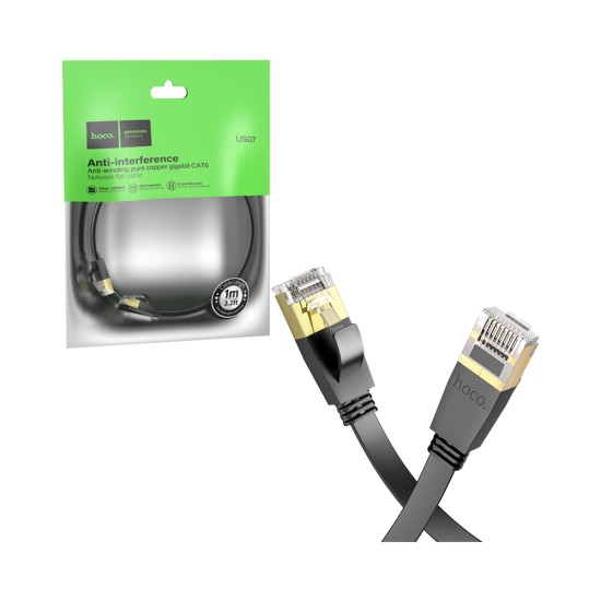 Hoco US07 General Network Cable for Computer 1m Black